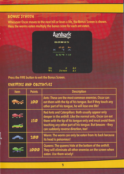 Aardvark Atari 2600 manual scan