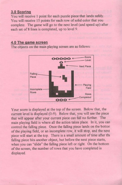 Edtris 2600 Atari 2600 manual scan
